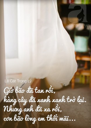 Bão ngoài trời đã tan, nhưng bão lòng em vẫn còn...