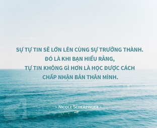 Tự tin là học cách chấp nhận bản thân mình