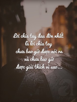Lời chia tay đau đớn nhất